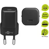 Goobay USB-CTM PD (Power Delivery) Schnellladegerät nano (20 W) schwarz - geeignet für Geräte mit USB-CTM (Power Delivery) wie z.B. iPhone 12