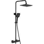 OEM Duschstange, Thermostatsteuerung, Verbrühschutzfunktionen, Schwarz 84-121 cm