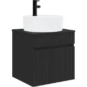 Syfax Wandmontierter Waschbeckenunterschrank Schwarz