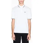 Armani Exchange für Herren. XM001287AF17321U0009 Polo Classic weiß (L), Baumwolle, Klassisch, Kurzarm