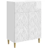 vidaXL Sideboard Hochglanz Weiß 66 x 34,5 x 90 cm Holzwerkstoff