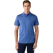 Hackett für Herren. HM5600202 Blaues Revere-Poloshirt (XXL), Lässig, Kurzarm, Lyocell