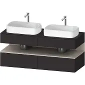 Duravit Waschtischunterschrank Qatego 140x55x60cm, T m/Gr m, Pl, Beck. beids.