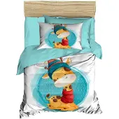 L'essentiel Maison , PH178, Baby-Bettbezug-Set, Türkis, 100 x 150 cm
