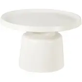 Freiraum Couchtisch >2301-Groß< "rund" in Weiß, Metall pulverbeschichtet - 43x70cm (HxD)