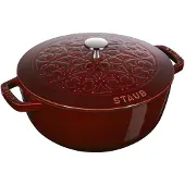 Staub La Cocotte La Marmite Lilie, 24 cm | Grenadine-Rot | rund | Gusseisen