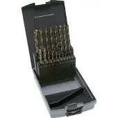 Tameson 19-teiliger Spiralbohrer-Satz DIN 338 N HSS-E 1 - 10 mm