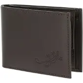 OXMOX Leder Geldbörse Leather RFID Protect Pocketbörse Lizard 2.0 Embossed Brown dunkelbraun