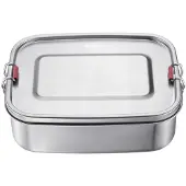 Westmark Viva Mini Lunchbox, rostfreies Edelstahl, 1,1 Liter, Praktische und rostfreie Brotbox mit starken Halteklammern, 1 Dose