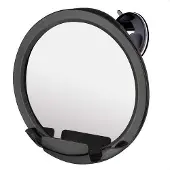 Markenlos Duschspiegel mistfrei - Unzerbrechlicher Rasier Spiegel mit Rasierhaltern, 20 cm