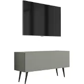 3Xeliving TV-Schrank : Aloe, 100 x 52 x 32 cm, schwarze Beine