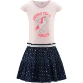 Happy girls by Eisend Kleid in Rosa/ Dunkelblau - 116