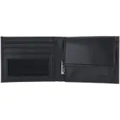OXMOX Leder Geldbörse Leather RFID Protect Pocketbörse Circle Bloom Embossed Black schwarz