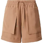 Monari Shorts "Hose aufgesetzte Taschen", Damen, Gr. 36, N-Gr, braun, Web, Obermaterial: 92% Modal, 8% Polyester, unifarben, regular fit kurz, Hosen Shorts, Regular fit mit aufgesetzten Taschen