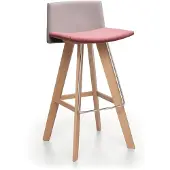AEA Moderner Zweifarbiger Barhocker Designer Holzgestell Sitzmöbel