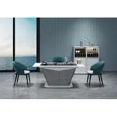 AEA Modernes Esszimmer-Set Esstisch und Vitrinenschrank