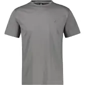 Lerros T-Shirt , Herren, Gr. S, grau (basalt grau), Single Jersey, Obermaterial: 100% Baumwolle, unifarben, regular fit hüftlang, Rundhals, abgesteppt, Shirts T-Shirt, im Basic-Look