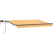 Syfax Manuelle Markise mit Solar-LED 6 x 3 m Sand 100% Polyester