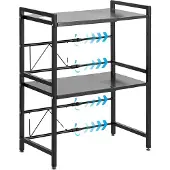OEM Küchenorganizer, erweiterbares Design, robuste Konstruktion, schwarz, 3-stufig