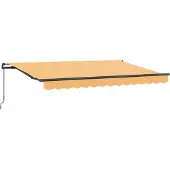 Syfax Manuelle Markise 4 x 3,5 m Sand 100% Polyester
