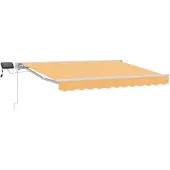 Syfax Manuelle Markise mit Solar-LED 4 x 3 m Sand 100% Polyester