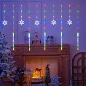 OEM Weihnachtsbeleuchtung, Glühstrang, Kristalllichterketten, leuchtendes Winterwunder-Gardinenlicht