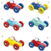 Vilac Holz Mini-Rennautos Spielzeug Set - 6 Stück bunt