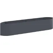 Syfax Hochbeet im Garten Anthrazit 220 x 40 x 40 cm Stahl