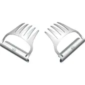 Rösle Fleischgabel RÖSLE "Pulled-Pork, 25237", silber (silberfarben), B:11,7cm, Edelstahl, Fleischgabeln, Fleischgabel, zum Zerteilen von gegartem Fleisch, 2-tlg., Edelstahl
