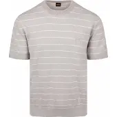 BOSS Strick-T-Shirt Kanacho Open Grey