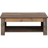 Forte Couchtisch CLIF mit aufklappbarer Platte Optik: Old Wood Vintage 110x65x45 cm