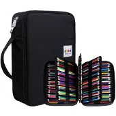 OEM XXL Etui mit 220 Fächern, wasserdicht, schwarz, für Stifte und Kunstmaterialien