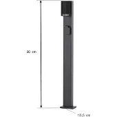 LINDBY Wegeleuchte Enerio, schwarz, Steckdose, 80 cm, GU10