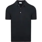 Profuomo Gestricktes Poloshirt Marine