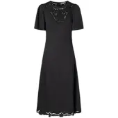 Pepe Jeans für Damen. PL9537734 Schwarzes Marlango-Kleid (S), Lässig, Modal, Kurzarm