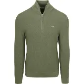 Gant Half-Zip Pullover Micro Textured Grün