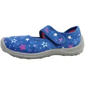 Fischer Markenschuh Fischer Markenschuhe Boogy Kinderschuhe Mädchen Hausschuhe Blau Freizeit