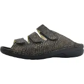 Waldlaufer Gunna Damenschuhe Pantoletten Fußbett Pantolette Gold Freizeit