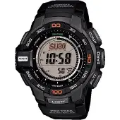 Casio Uhr PRG-270-1ER, 54,6mm, Schwarz, Solarbetrieb, Barometer, Thermometer, Digitaler Kompass