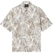 Armani Exchange für Herren. XM002291AF22716F1146 Hemd Hidden beige (XL), Lässig, Baumwolle, Kurzarm