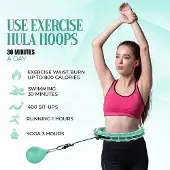 Markenlos Hoola Hoop Fitness Verstellbar mit Gewichten - 27 Abnehmbare Segmente
