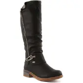 Rieker 94652 Frauen Synthetik Stiefel Mit Seite Reißverschluss In Schwarz (39, Schwarz)