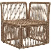 vidaXL Ecksofa Beige Poly-Rattan