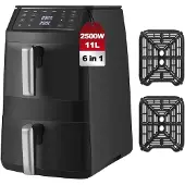 OEM Heißluftfritteuse, Dual-Basket, 8 automatische Programme, 11L, EU