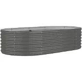 Syfax Hochbeet Verzinkter Stahl 152x80x36 cm Grau