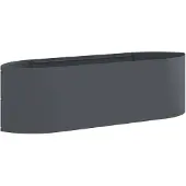 Syfax Hochbeet im Garten Anthrazit 140 x 40 x 40 cm Stahl