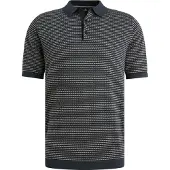 Vanguard Strick Polo Gestreift Marine - XXL