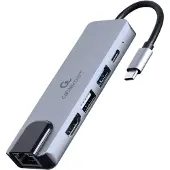 Gembird A-CM-COMBO5-04 Adapter 5-in-1 Plug & Play Kartenleser 4K-HDMI