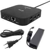 I-Tec USB-C Dual HDMI Docking Station with Power Delivery 100 W + Universal Charger 100W, Kabelgebunden, USB 3.2 Gen 2 (3.1 Gen 2) Type-C, 100 W, 10,100,1000 Mbit/s, Schwarz, 10 Gbit/s