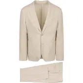 Suitable Washed Linen Suit Ecru